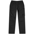 C.P. Company Men's Zip Pocket Stretch Sateen Pant in Black