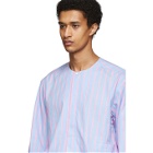 House of the Very Islands Blue and Pink Striped Poplin Shirt