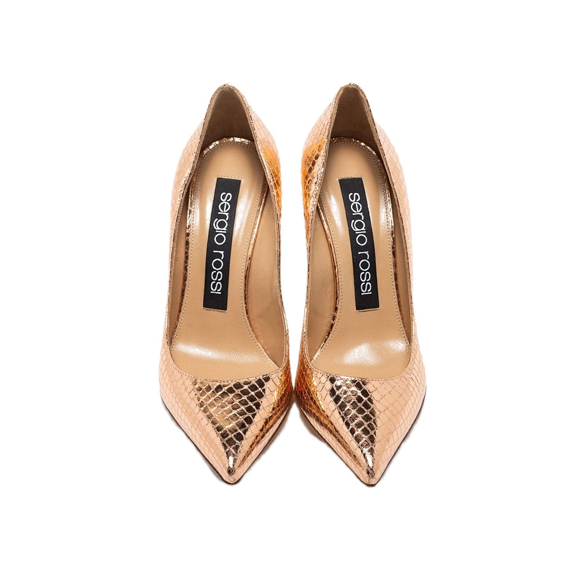 Sergio Rossi Godiva 090 Python Effect Pumps