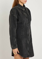 Good American Stretch-denim Mini Dress Black