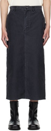 OUAT Black Office Midi Skirt