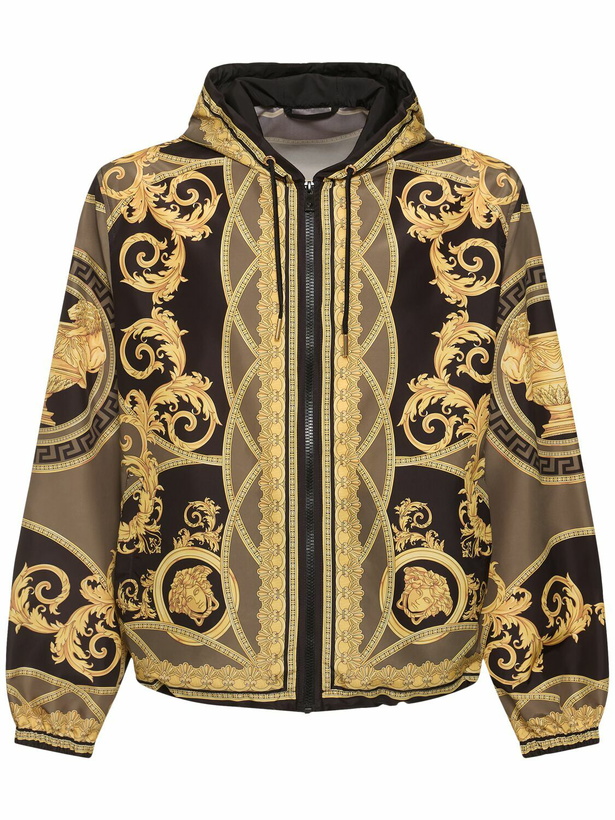 Photo: VERSACE Baroque Print Hooded Jacket