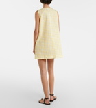 Asceno Gingham linen and cotton minidress