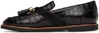 Human Recreational Services Black Croc Del Rey Loafers