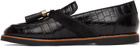 Human Recreational Services Black Croc Del Rey Loafers