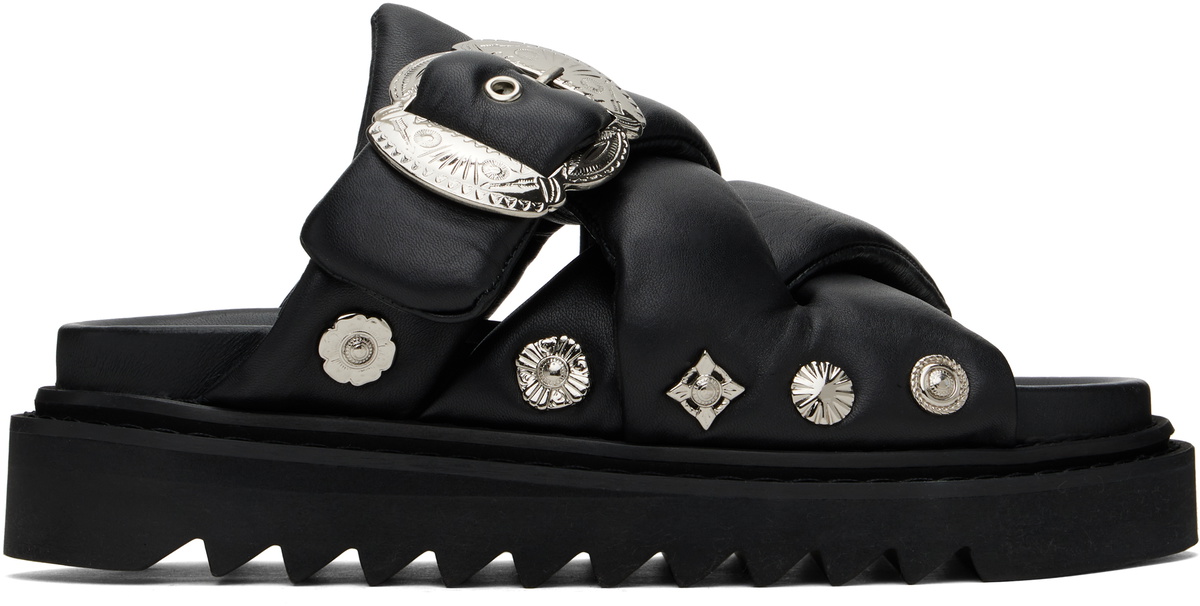 Toga Virilis Black Polido Sandals Toga Virilis