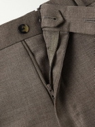 Caruso - Slim-Fit Wool-Twill Suit Trousers - Brown