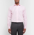 Ermenegildo Zegna - Pale-Pink Cutaway-Collar Cotton-Twill Shirt - Men - Pink