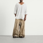 Rick Owens Men's V Neck Tommy T-Shirt in Milk Wash 