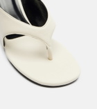 JUDE Yaga leather wedge thong sandals