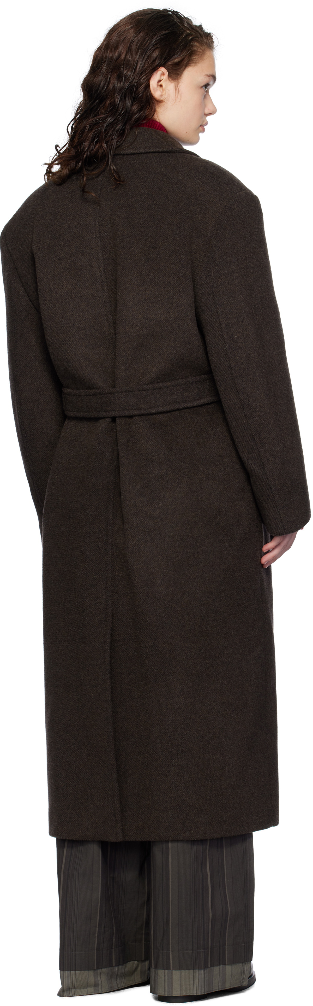 【AMOMENTO】24fw SINGLE BREASTED MAXI LONG COAT Black Single-Breasted Maxi Long Coat by AMOMENTO on Sale