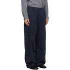 MM6 Maison Margiela Navy Cotton Twill Trousers