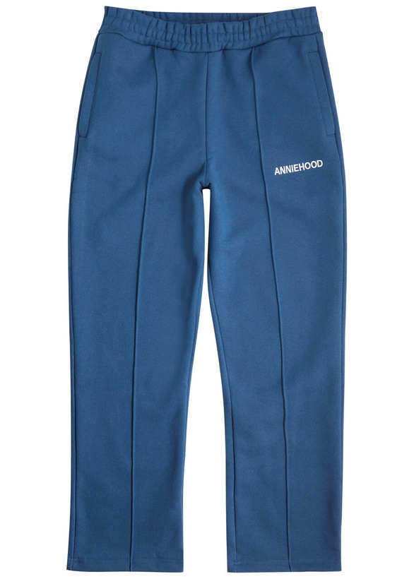Photo: Annie Hood College Straight-leg Cotton Sweatpants Navy