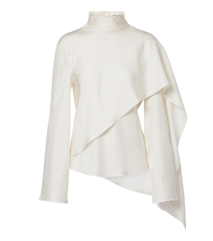 Photo: Róhe Caped silk satin turtleneck top