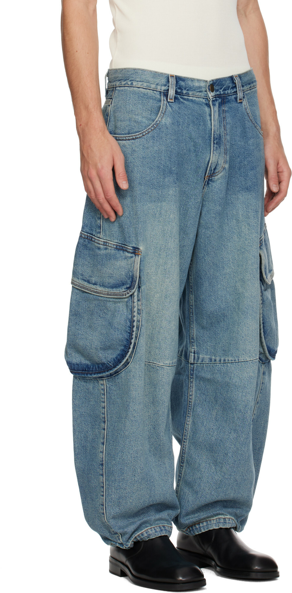Levi's Blue Tab Blue Denim Cargo Pants