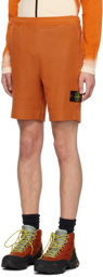 Stone Island Orange Garment-Dyed Shorts