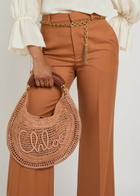 Chloe Flared-leg Wool Trousers Tan