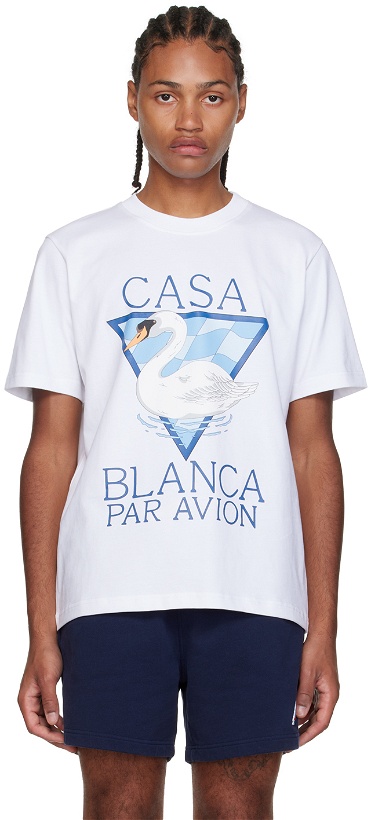 Photo: Casablanca White 'Par Avion' T-Shirt