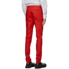 Alexander McQueen Red Classic 17cm Trousers