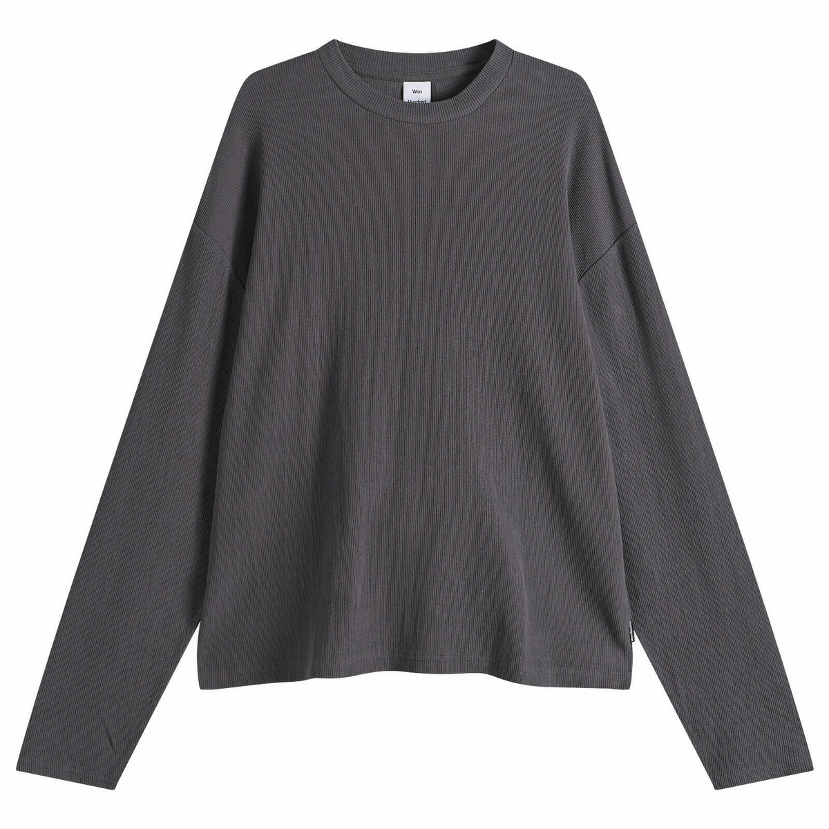 Won Hundred Men's Steven Long Sleeve Ribbed T-shirt in Asphalt