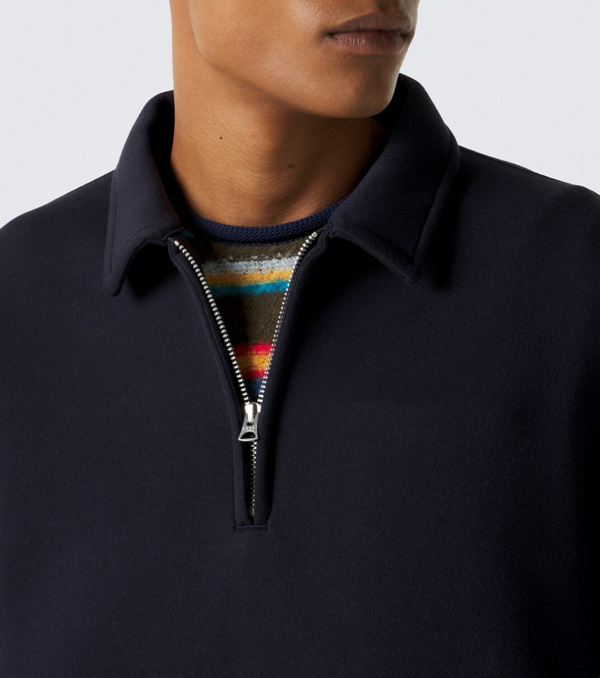 Sacai Cotton-blend polo sweatshirt
