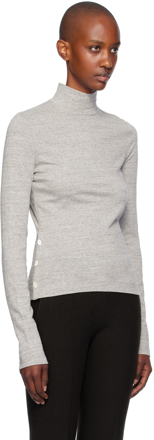 UMBER POSTPAST Gray Cotton Jersey Turtleneck