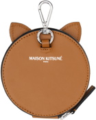 Maison Kitsuné Orange Fox Head Coin Purse