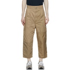 Comme des Garcons Homme Beige Garment-Dyed Mix Trousers