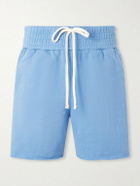 Les Tien - Garment-Dyed Fleece-Back Cotton-Jersey Drawstring Shorts - Blue