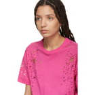 Stella McCartney Pink Laser Cut Star T-Shirt