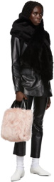 Stand Studio Black Jayla Faux-Fur Scarf