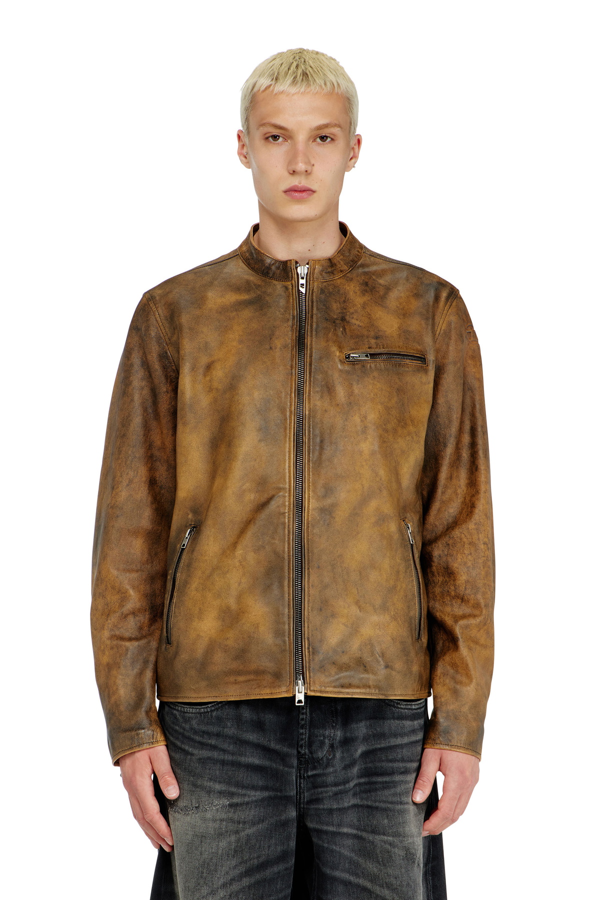 Diesel Black J-Antil Faux-Leather Jacket Diesel