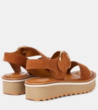 Clergerie Finley suede platform sandals