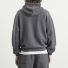 ANNIE HOOD Men's Inside Out College Zip Hoodie in Washed Black