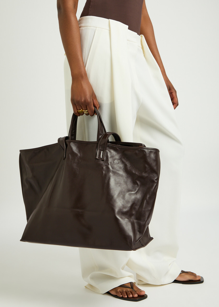 Kassl Editions Leather Tote - Dark Brown - One Size