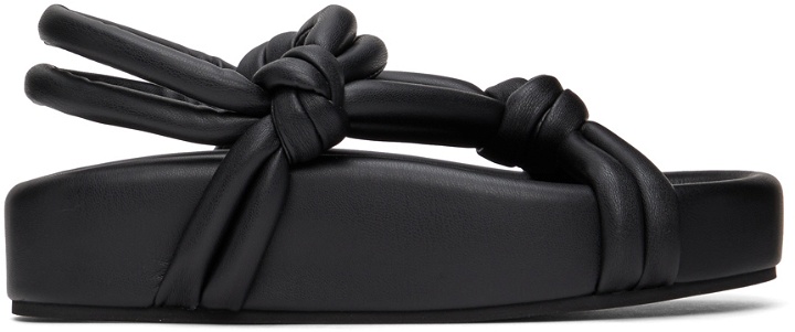 Photo: MM6 Maison Margiela Black Knotted Slingback Sandals