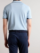 Kjus Golf - Cotton-Blend Piqué Polo Shirt - Blue