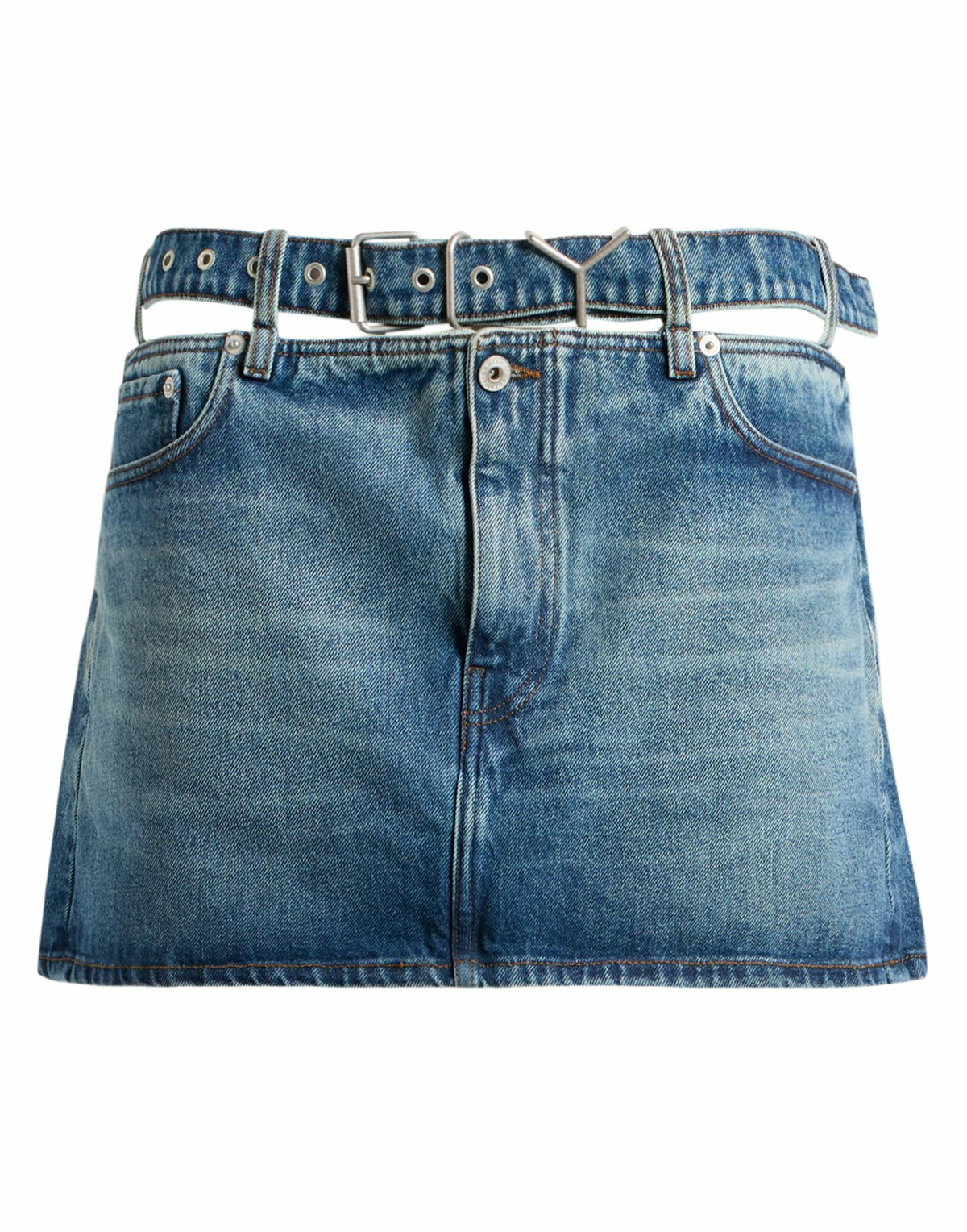 Y/project Womens Denim skirt in Blue