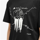 and wander Men's Yu Nagaba T-Shirt in Black