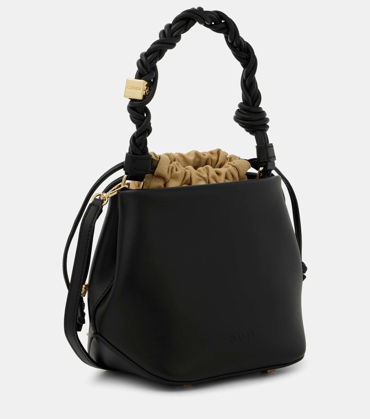 Ganni Bou leather bucket bag GANNI