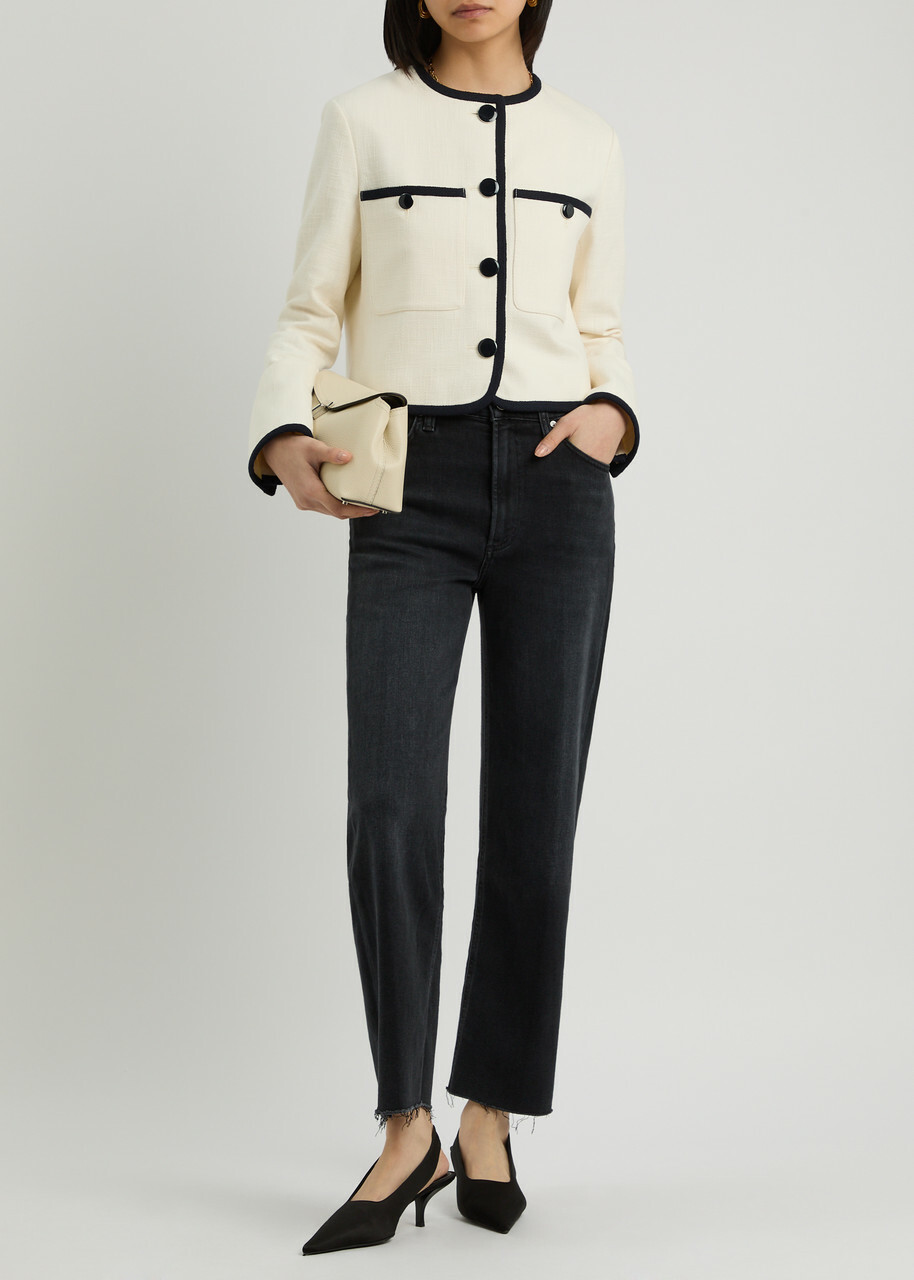 Veronica Beard Beale Cotton-blend Jacket Cream