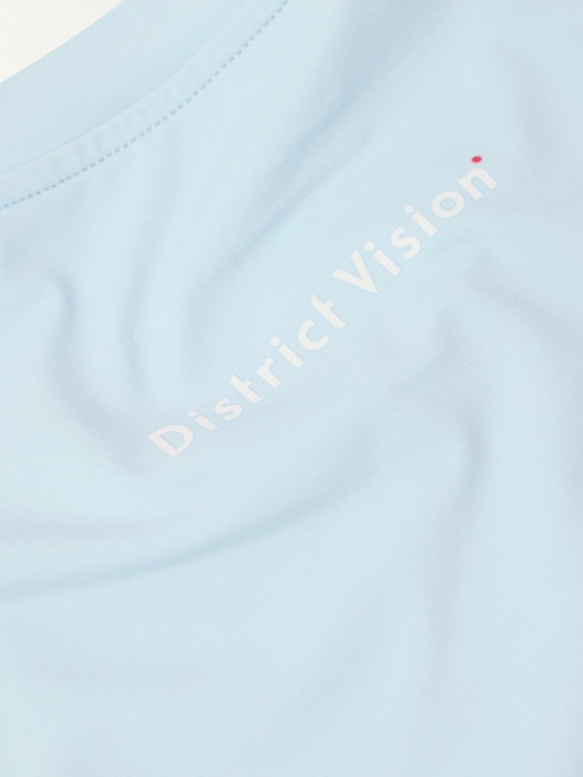 DISTRICT VISION - Logo-Print Stretch-Jersey T-Shirt - Blue