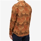 RRL Men's Matlock Floral Overshirt in Brown/Orange