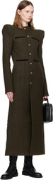 LAURA ANDRASCHKO Khaki Pagoda Loden Maxi Coat