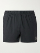 Portal - Marka Liner 5" Mesh-Trimmed Recycled-Shell Running Shorts - Black