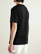 Maison Kitsuné - Logo-Appliquéd Cotton-Jersey T-Shirt - Black