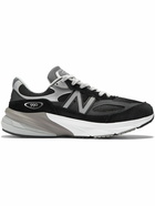 New Balance - 990v6 Leather-Trimmed Suede and Mesh Sneakers - Black