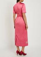 Erdem Embellished Satin Midi Dress Pink