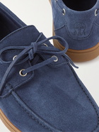 Brunello Cucinelli - Suede Boat Shoes - Blue