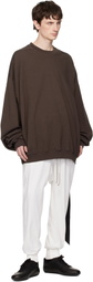 Rick Owens DRKSHDW Gray Temple Hun Crewneck Sweatshirt